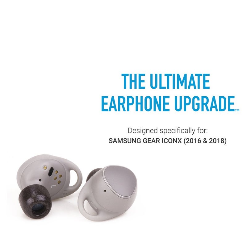 Comply Memory Foam Replacement Earbud Tips for Samsung Gear IconX | Ultimate Comfort, Secure Fit, Superior Noise Isolation | Black, Medium (3 Pairs) - Image 2